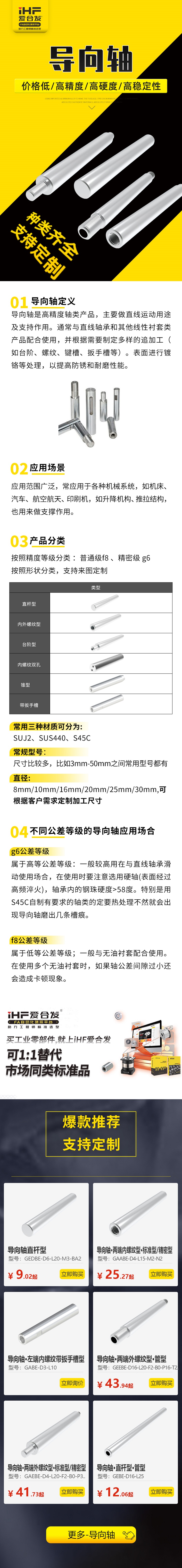 帶你30秒了解導(dǎo)向軸，支持定制！
